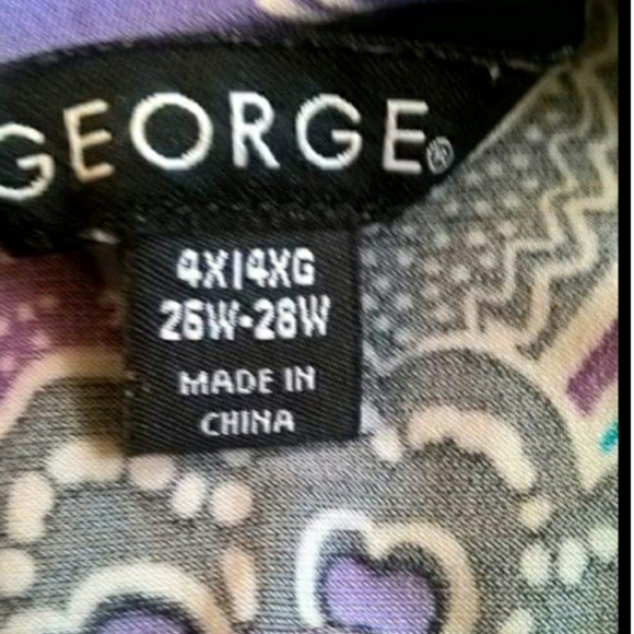 Plus Size Colorful dressy, paisley pattpattern top - Picture 6 of 6